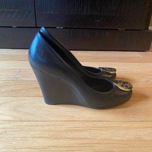 Tory Burch Black Sophie Wedges- NEW